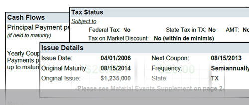Cash Flows, Tax Satus & Issue Details